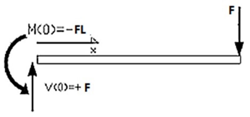 a cantilever beam carrying a point load at its free end