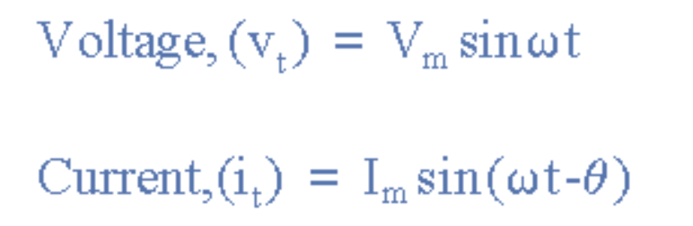 lagging phase difference calculation