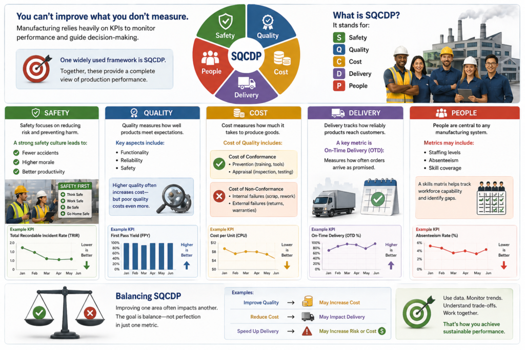 , You Can&rsquo;t Improve What You Don&rsquo;t Measure: A Practical Guide to SQCDP in Manufacturing
