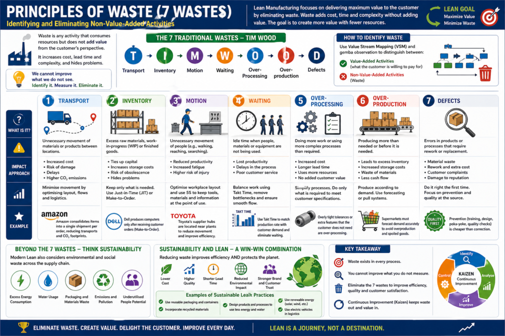 , Why Lean Manufacturing Matters: Principles of waste