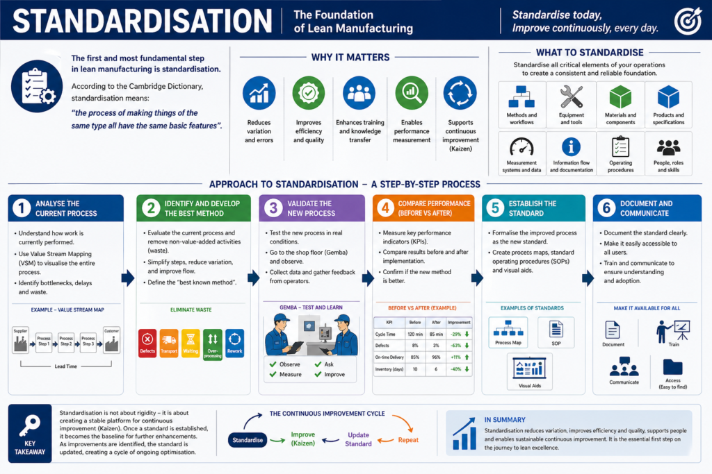 , Why Lean Manufacturing Matters: Standardization.