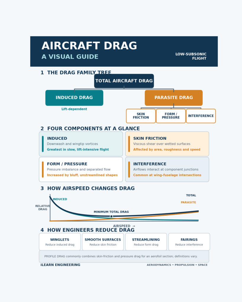 , Types of Aircraft Drag Explained: Induced, Profile and Interference Drag